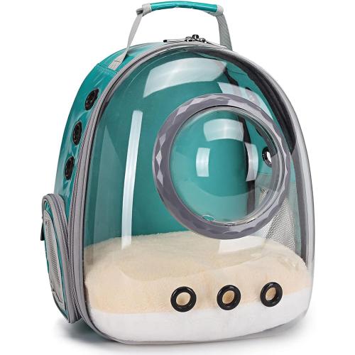 Bubble Cat Carrier Backpack Transparent Pet Carrier Backpack for Small Puppy and Bunny (Green, Backpack) - missing parts