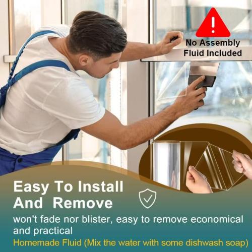4 Mil Clear Security and Safety Window Film Shatterproof Film for Glass Windows Anti Shatter Tempered Glass Cover Clings Film for Home and Office