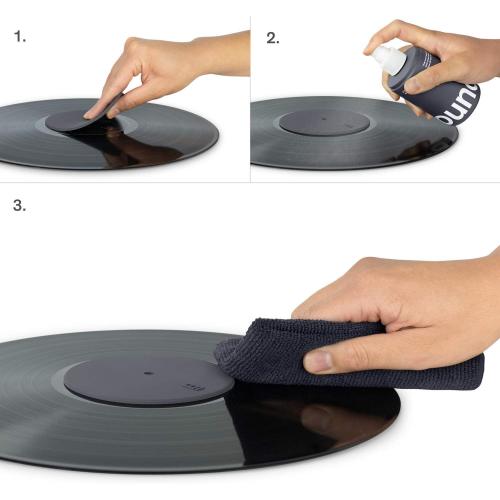 Boundless Audio Record Cleaning Solution - 6.75oz Vinyl Cleaner Fluid, Vinyl Cleaner Cloth & Record Label Protector - Complete Cleaning Kit