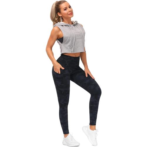SIZE SMALL THE GYM PEOPLE Thick High Waist Yoga Pants with Pockets, Tummy Control Workout Running Yoga Leggings for Women