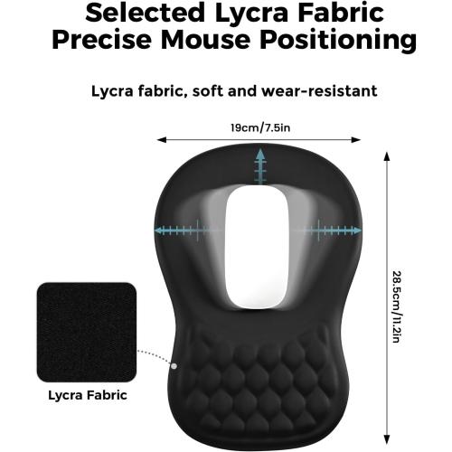 EooCoo Massage Ergonomic Mouse Pad with Dual-Slope Design Wrist Rest