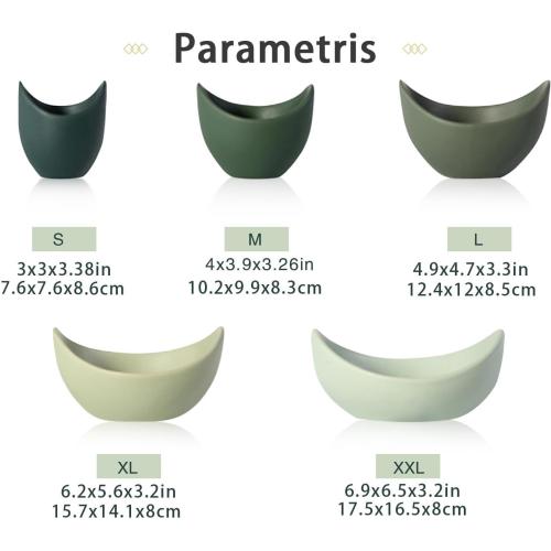 Notakia Salad Decorative Bowls Lotus Shaped Pasta Bowls Dishwasher Safe, Unique Angled Ceramic Bowls for Salad, Pasta, Soup, Rice, Prep, Ideal for Restaurant (Green)