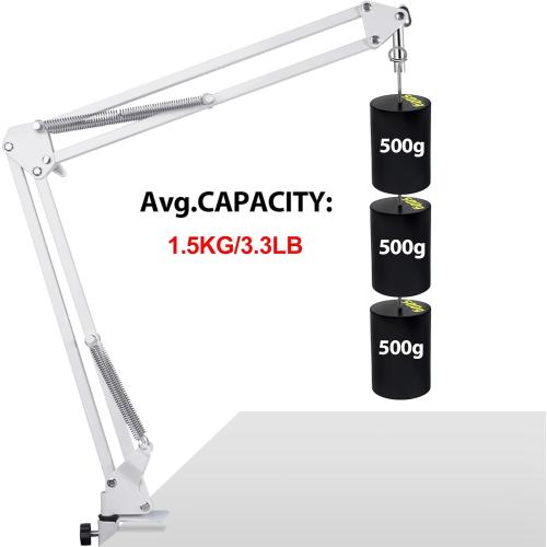 Rode Podmic White Boom Arm & Stand - Compatible with Rode Pod Microphone - Perfect for Podcasts, Gaming, Recording