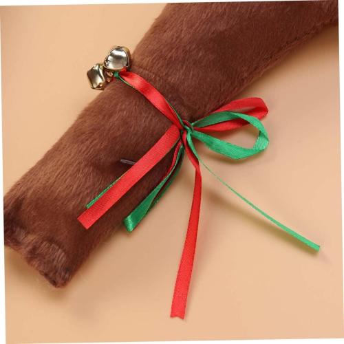 Christmas Car Reindeer Antler Kits Brown Car Antlers with Nose Sturdy Fabric