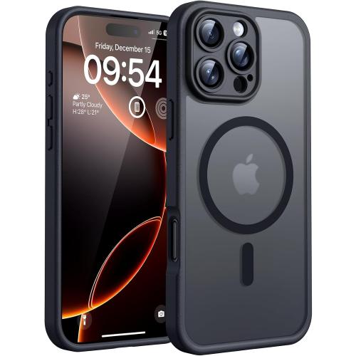TOCOL for iPhone 16 Pro Max Case, Compatible with MagSafe, Black