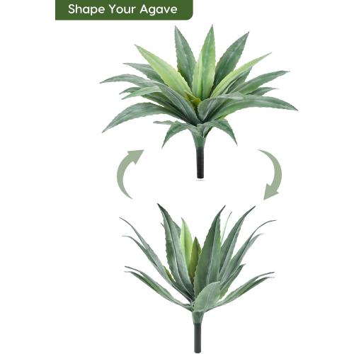 Velener 24 Inch Tall UV Resistant Artificial Agave Plant - Realistic Faux Succulent for Indoor & Outdoor Decor, Perfect for Home, Office, and Housewarming
