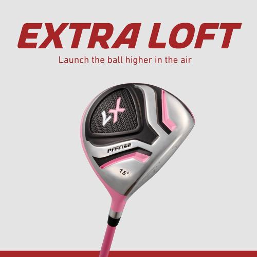 X7 Kids Golf Clubs Set – Boys’ & Girls’ Junior Golf Set with Lightweight Graphite Shafts, Hybrid, Putter & Stand Bag