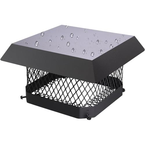 9 x 9 Chimney Cap Chimney Cover,Fireplace Chimney Caps for Outside,Chimney Rain Caps Chimney Flue Cover Chimney Roof Rain Guard on Existing Flue Tile Brick Clay,Galvanized Steel Chimney Vent Cap