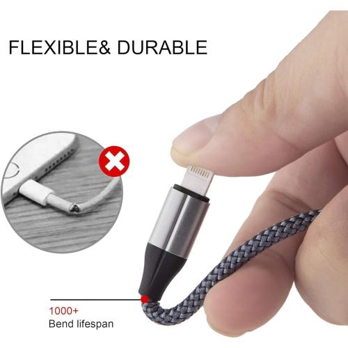 iPhone Charger Lightning Cable (3 Pack 10 Foot), [MFi Certified] 10 Feet Nylon Braided, Compatible with iPhone 14/13/12/11/Pro/X/Xs Max/XR/8 Plus /7 Plus/6/ iPad