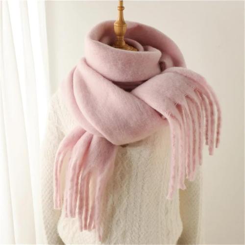 Winter Scarf Men Women Cashmere Warm Solid Pashmina Blanket Wraps Female Thick Soft Bufanda Tassel Shawl Long Poncho Echarpe