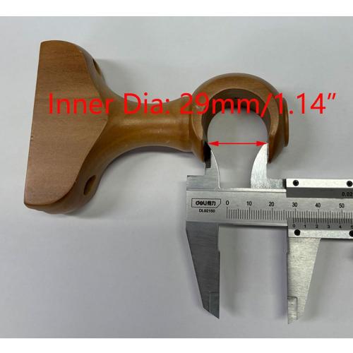 T Tulead Wooden Curtain Rod Bracket 29mm/1.14, 2PCS(Wood Color)