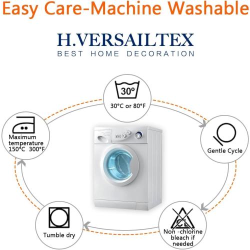 H.VERSAILTEX Patio White Curtains 100 x 96 Inches for Sliding Door Extral Wide Blackout Curtain Panels Thermal Insulated Room Divider - Grommet Top, 8' Tall by 8.5' Wide