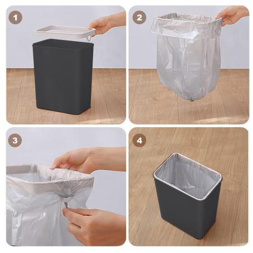Yatmung Touchless Bathroom Trash Can - 2.5 Gallon Smart Trash Can Sensor Motion - Skinny Trash Bin with Lid - Electric, Narrow, Plastic, Auto Open - Small Slim Automatic Garbage Can (Black)