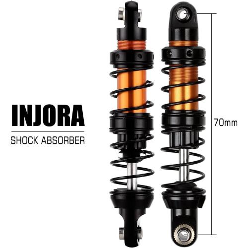 INJORA RC Shock Absorber 4pcs RC Damper for 1/10 RC Crawler Car Axial SCX10 90046 AXI03007 TRX4 TRX6 (70mm)