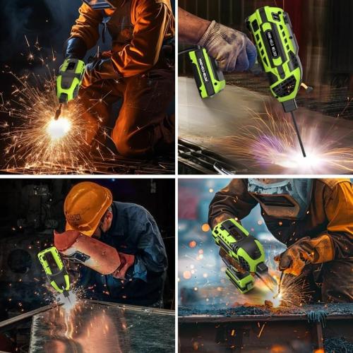 AIME Handheld Welder Machine, 110V Portable Welding Machine with IGBT Inverter 6 Variable Current Adjustment(Black Green)