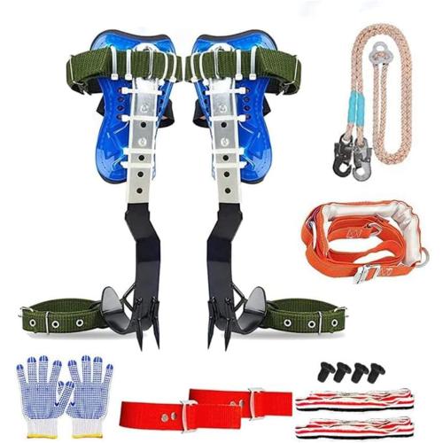 Tree Climbing Spike, Tree Climbing Spike Set 2 Gears Non-Slip Tree Climbing Gear, Tree Climbing Tool Equipment with Gaff Guards for Climbers, Logging, Fruit Picking