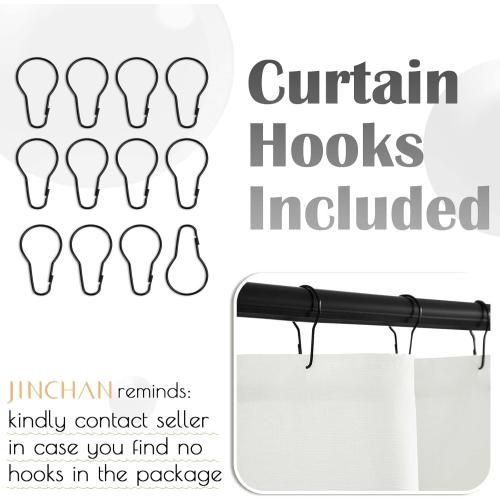 jinchan Small Stall Shower Curtain 48x72 Inches Ombre Cloudy Grey Striped Shower Curtains for Bathroom Gradual Color Waterproof Fabric Minimalist Modern Neutral with 8 Hooks