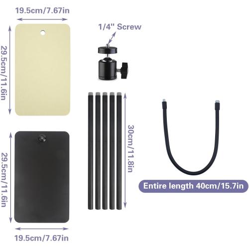 Floor Holder Stand Mount for Security Cameras with 360° Rotatable Gimbal, 27-74.8 Inch Adjustable Height Black Baby Monitor Floor Stand Compatible with 1/4 Screw Hole Camera