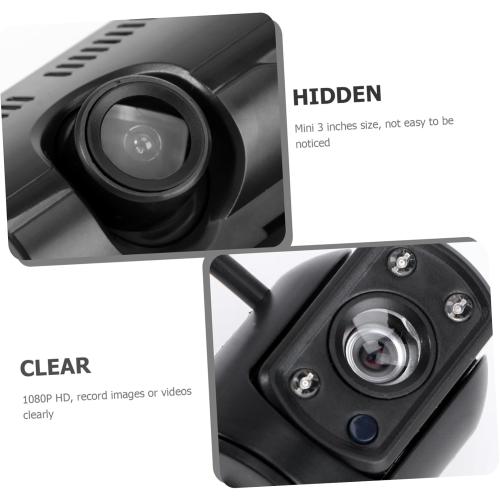 Vehicle Black Box 1pc Car Driving Compact Automobile Recorder Motion Dual Lens Design for Front and Interior Easy to Use for Vehicle Safety