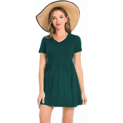 Bearsland Women's Short Sleeve Maternity Nursing Dress Casual T-ShitLarge