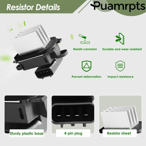 HVAC Heater Blower Motor and Resistor Compatible with Ford Vehicles - F150 2009-2014, 2009-2017 Expedition Front - Replace# 700237 3F2Z18591AA, with ATC