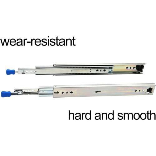1 Pair 22 Inch 260 Lb Capacity Heavy Duty Locking Drawer Slides with Screws,Side Mount Full Extension 3 Fold Ball Bearing Stainless Steel Drawer Rails,Hardware Drawer Runners Tracks