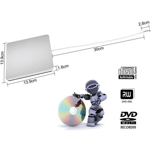 USB-C Superdrive External DVD/CD Reader and DVD/CD Burner for Apple-MacBook Air/Pro/iMac/Mini/MacBook Pro/ASUS/ASUS/DELL Latitude with USB-C Port Plug and Play(Silver)