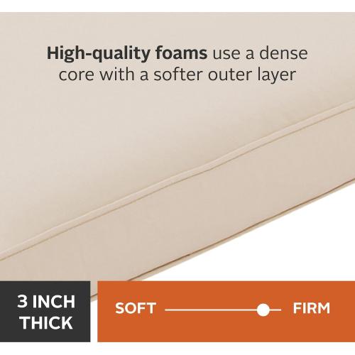 Classic Accessories 62-001-BEIGE-EC Chaise Lounge Cushion Combo, 1 Pack - 72 x 21 x 3 Inch, Antique Beige