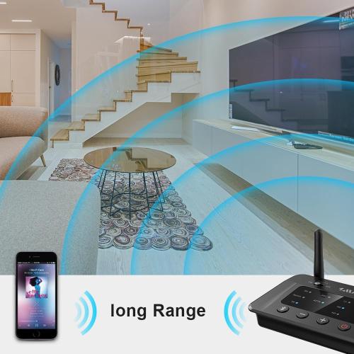 1Mii B03 Bluetooth 5.3 Transmitter Receiver for TV Home Stereo BT Headphones, aptX Low Latency & HD & AD Bluetooth Audio Adapter, Splitter for Wired & Wireless, Optical RCA AUX 3.5mm Inputs/Outputs