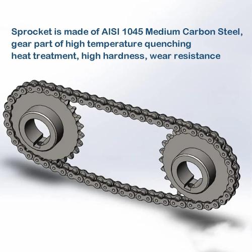 #40 Roller Chain Sprocket B Type 1 Bore Rust Prevention Hardened 36 Tooth
