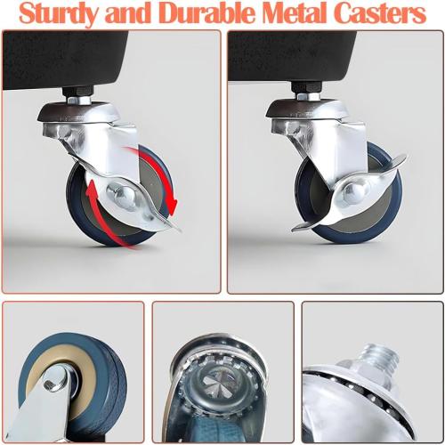 BLUE USED  Plant Caddy with Wheels, Heavy Duty Plant Stand with Universal Wheels, Round Pot Trolley for Indoor Outdoor,18inch Black