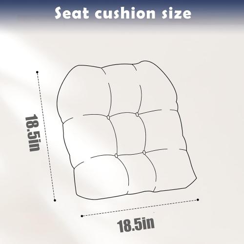 2 pieces Size Small Color Blue Indoor Outdoor Chair Cushions for Rocking Chair Proch Rocker Wicker Patio Seat Pads Reversible,Waterproof Patio Cushion 2 Piece Navy Blue,