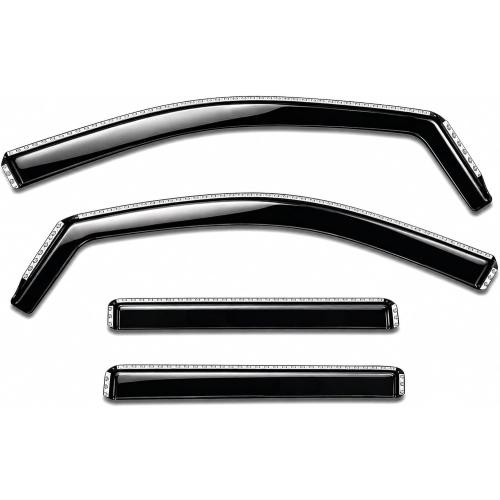 2024-2026 in-Channel Rain Guards for Ford Ranger XL XLT Lariat Raptor Side Window Visor Deflectors Tinted Vent Shades 2025