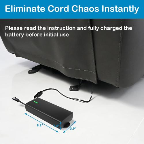 Universal Battery Pack for Reclining Furniture, ZBPOWER 4000mAh Wireless Couch Battery Pack Rechargeable for Power Recliner, Power Sofa, Sectional, and Lift Chair ( no test)