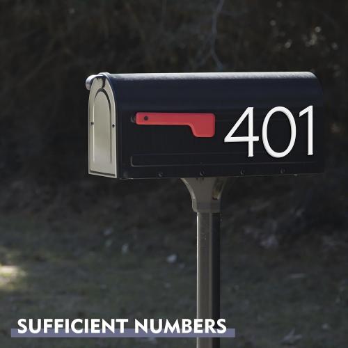Leinuosen White 3 Inch Acrylic Mailbox Number 2 Set - Weatherproof - Mailbox Numbers for Outside - House Numbers - Sticky (Classic)