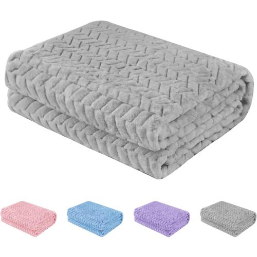 Baby Blanket Flannel, Cozy Throw Blankets for Newborn Infant and Toddler, Super Soft and Warm Receiving Baby Blanket for Crib Stroller - set of 4