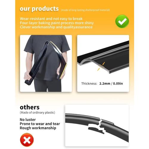 in-Channel Window Rain Guards Fit for Honda CR-V CRV 2023 2024 2025 2026 Extra Durable Window Visors Window Deflectors Vent Visors Vent Shades Car Accessories-4 pcs 2-Q03