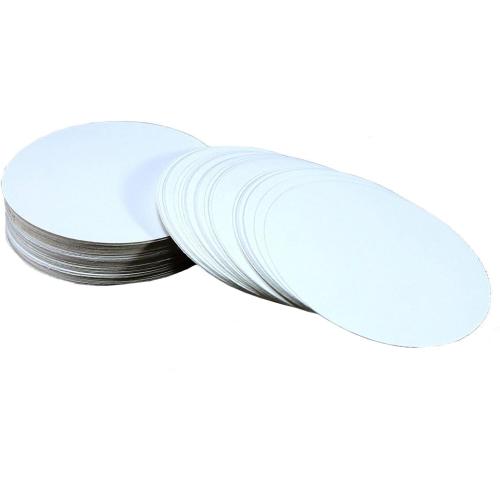 eSplanade Disposable Paper Coasters - Use and Throw Reversible Round Paper Coasters - White