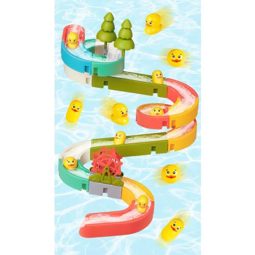 38 PCS Duck Slide Toys, Bath Toys for Kids Ages 4-8, DIY Building Kit for Ages 5-7, Bathtub Time Birthday Gifts for Toddler 3   Year Old