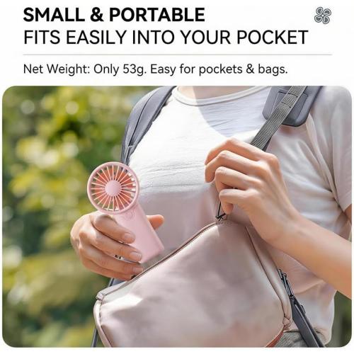 Portable Mini Handheld Fan, Personal Cooling Fan, Lightweight Small Fan for Outdoor, Camping, Travel, Home & Office/Pink