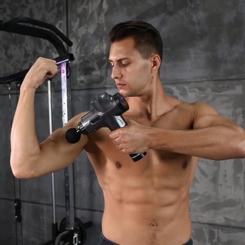 Massage Stick,Massage Gun, Fascia Gun Neck Pain Massager Deep Tissue Muscle Massager Relax Body Massage Display Fascia (Color : Y2-Black, Size : US Plug)