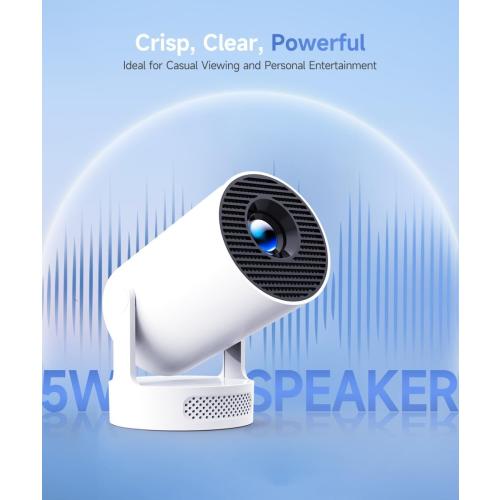 Magcubic Mini Projector with WiFi 6 and Bluetooth 5.4, Portable Projector 4K Support, 5W Soundbase Speaker, Auto Vertical Keystone 180°Rotatable Smart Proyector for Movie Home Outdoor