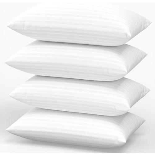 Pillows Standard Size Set of 4 Hotel Collection Bed Pillow for Sleeping Pillows 4 Pack for Back, Stomach or Side Sleepers Soft and Supportive Washable Pillows for Bedroom