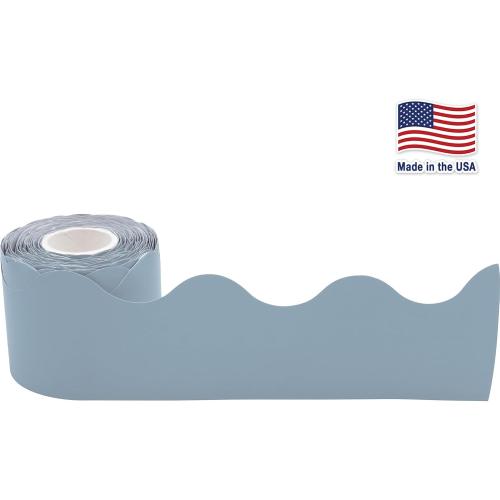 Teacher Created Resources Cottage Blue Scalloped Rolled Border Trim - 50ft - Decorate Bulletin Boards, Walls, Desks, Windows, Doors, Lockers, Schools, Classrooms, Homeschool & Offices