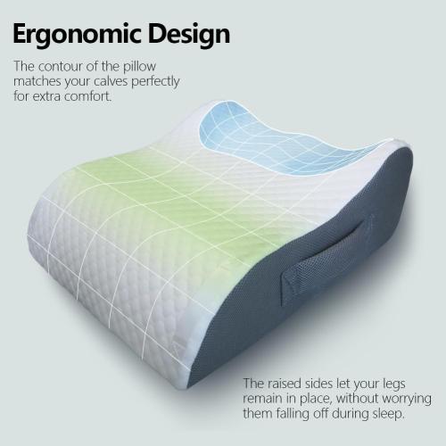 White & Grey Leg Elevating Pillow Leg Elevation Pillow for Legs/Knee/Ankle Post Surgery Memory Foam Cooling Fabric Eases Legs/Feet/Calves Pressure Speeds Post Surgery Recovery