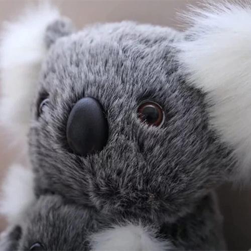 11 inch Mum and Baby Koala Plush Toy Stuffed Animal Toy Plush Animal Doll (Black)