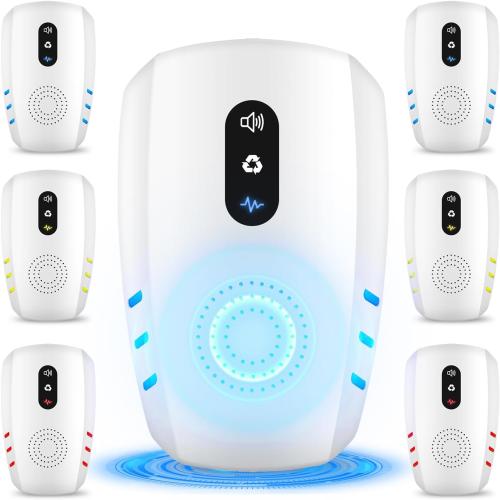 2026 Upgraded Ultrasonic Indoor Pest Repeller, 3-Mode Mouse Traps, 6 Pack