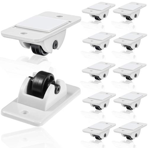 24 Pcs Self Adhesive Wheels Mini Fixed Wheels Caster Boxes Caster for Box Bottom Storage Rack DIY Toy Car Bin Storage(Classic Style)