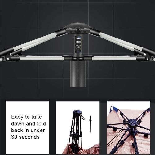 Oileus X-Large 4 Person Beach Tent Sun Shelter - Portable Sun Shade Instant Tent for Beach with Carrying Bag, Stakes, 6 Sand Pockets, Anti UV for Fishing Hiking Camping, Waterproof Windproof, Pink