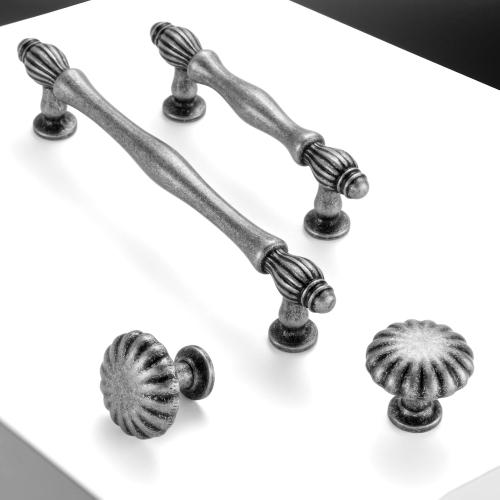 Antique Iron Kitchen Cabinet Knobs Vintage Iron Drawer Knobs, 10 Pack 1-1/4 Inch, 2510 Single Hole Cabinet Pulls for Kitchen Cabinets Drawers Bedroom Dresser Cupboard Bathroom Vanity